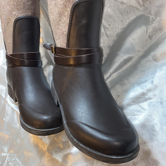 UGG 7 Australia KORYNNE tall rubber fall BOOTS equestrian style barn horseback - Picture 5 of 16